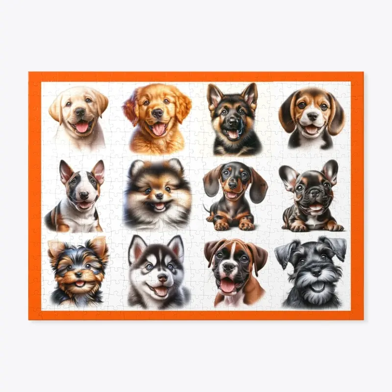 Joyful Puppy Jigsaw Puzzles